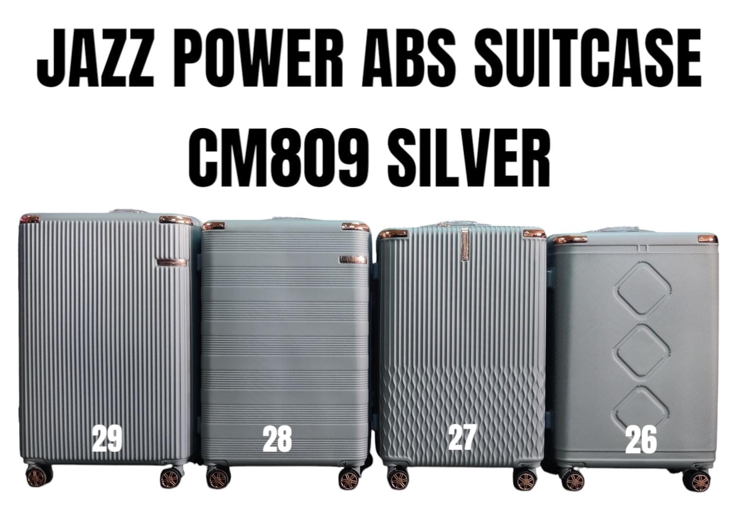 Travel Suitcases | Hard Shell, 3‑in‑1 Jazz Power ABS Suitcase Set — Large, Medium & Small Luggage Set, Combines function and fashion for the modern traveler, Get yours today and travel smarter!