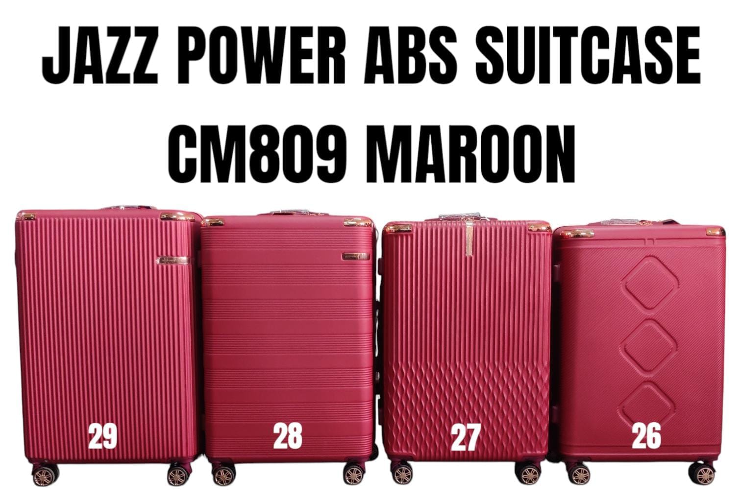 Travel Suitcases | Hard Shell, 3‑in‑1 Jazz Power ABS Suitcase Set — Large, Medium & Small Luggage Set, Combines function and fashion for the modern traveler, Get yours today and travel smarter!