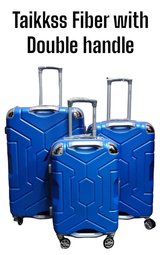 3 Pieces PVC High Quality Travel Suitcase Travel Bag Travel Briefcase With Wheel. Made of durable PVC material, it is lightweight and easy to transport.