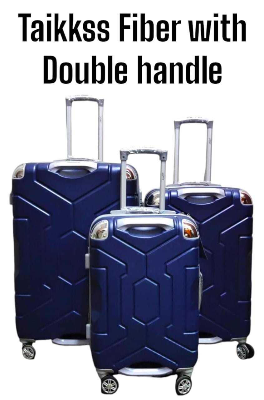 3 Pieces PVC High Quality Travel Suitcase Travel Bag Travel Briefcase With Wheel. Made of durable PVC material, it is lightweight and easy to transport.