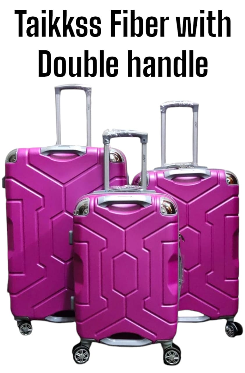 3 Pieces PVC High Quality Travel Suitcase Travel Bag Travel Briefcase With Wheel. Made of durable PVC material, it is lightweight and easy to transport.