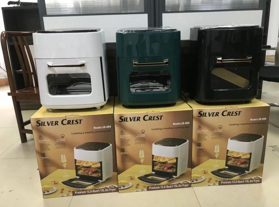 15ltrs Silver Crest Air Fryer OVEN .New elegant, high quality  Airfryer Healthier Oil Free Fryer-Chip & Fries Maker is a guilt-free food fryer which makes everything 80 percent less fatty.