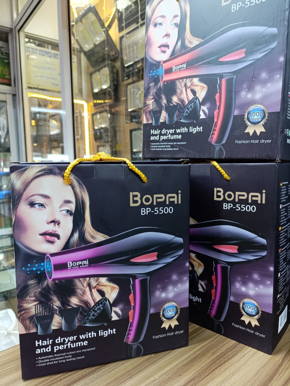 ANNIVERSERY OFFERS !! Bopai 4000 Watts Proffessional Blow Dry Hair Dryer.Auto power-off overheating, CE approved professional choice hair dryer with long life AC Motor. Two speed and 3 heat settings,