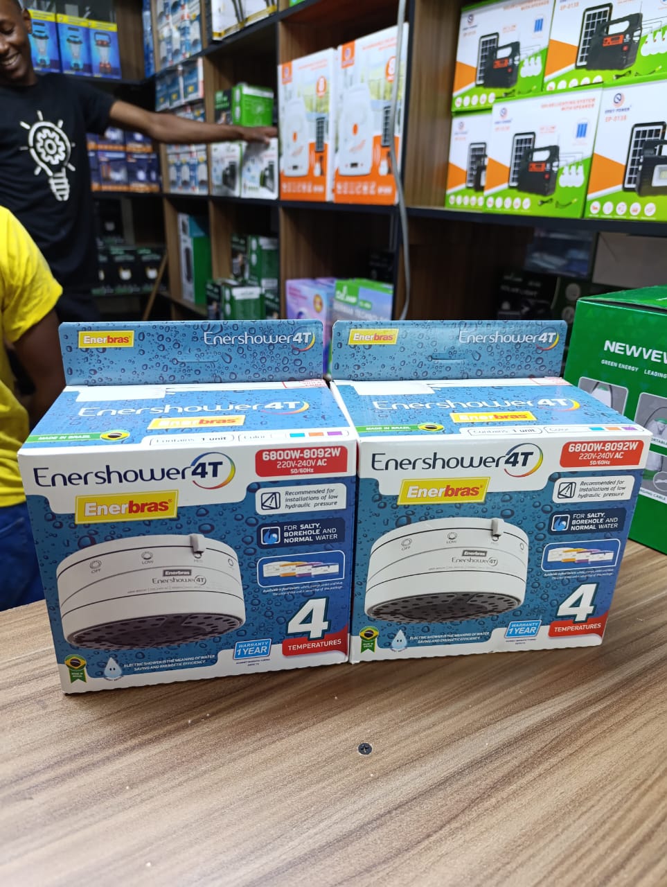 HIGH QUALITY !!Enerbras Enershower Automatic Electric 4T Instant Shower Head For Borehole Hard Salty & Fresh Soft Water.nerbras brings to you the most sophisticated and elegant instant showers