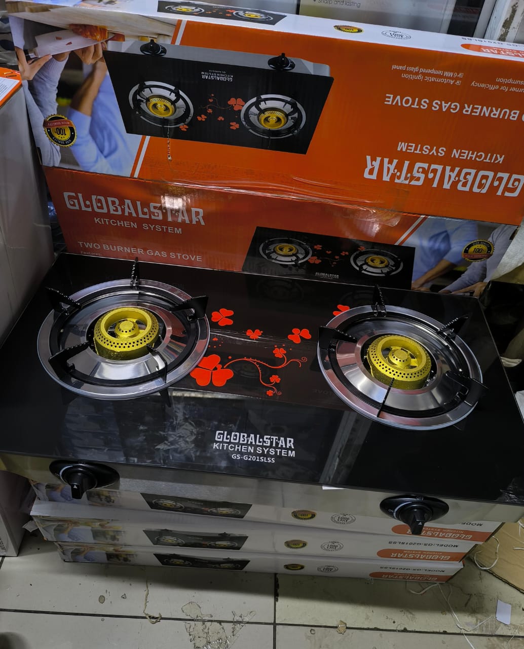 NEW DEALS !!Globalstar Gas Stove Cooker GS-G201SLSS - Black WITH REGULATOR AND 2 METRE PIPE & CLIPS.Gas stove
Auto ignition
Stainless steel
Double burner
Glass top
Two plate