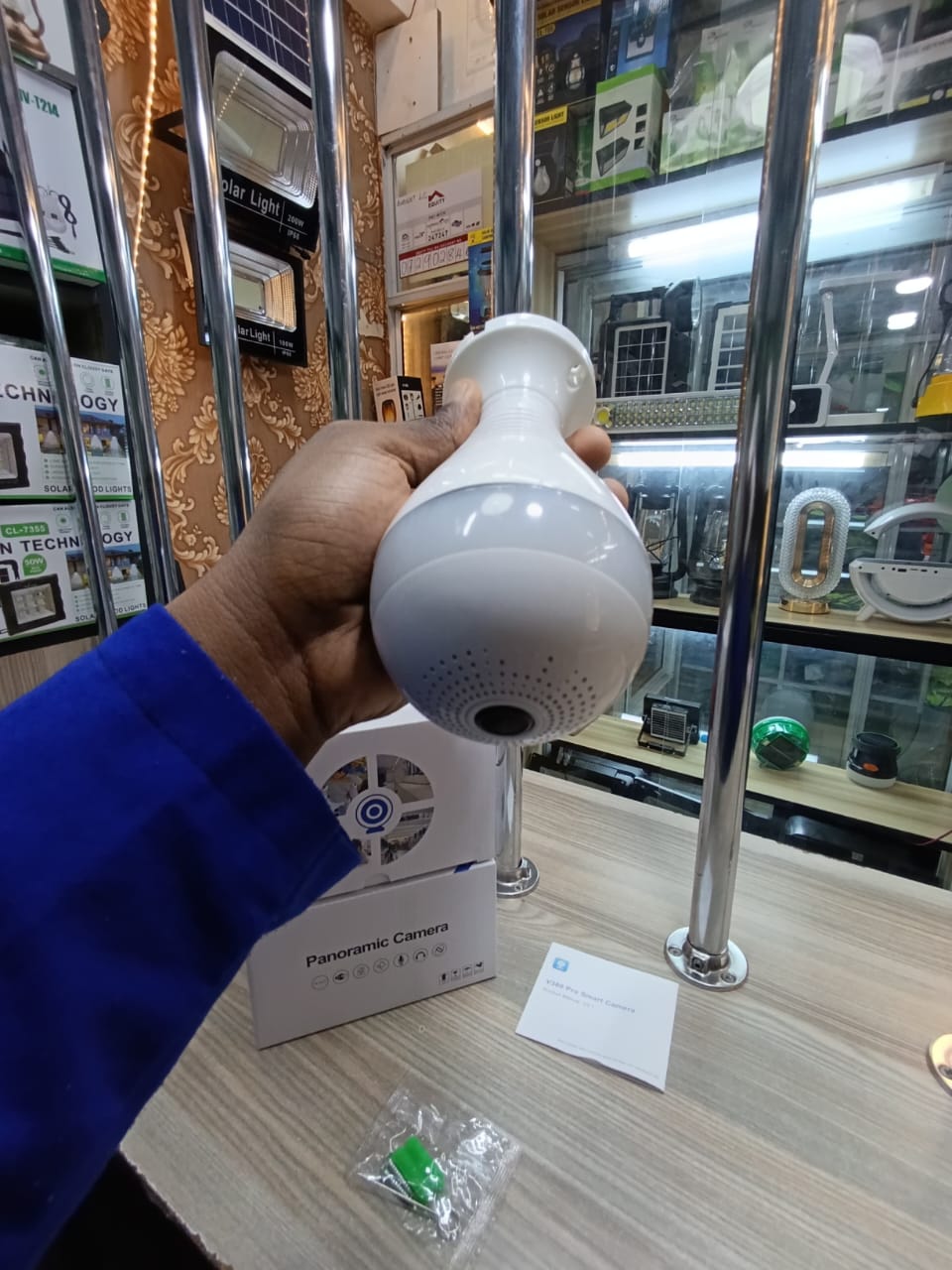 PRICE DROP ! WIFI CCTV 360° Camera Bulb.Made of high-quality materials with meticulous work. Built-in HD lens, you can get 360-degree panoramic images. Two-way audio, built-in microphone and speaker,