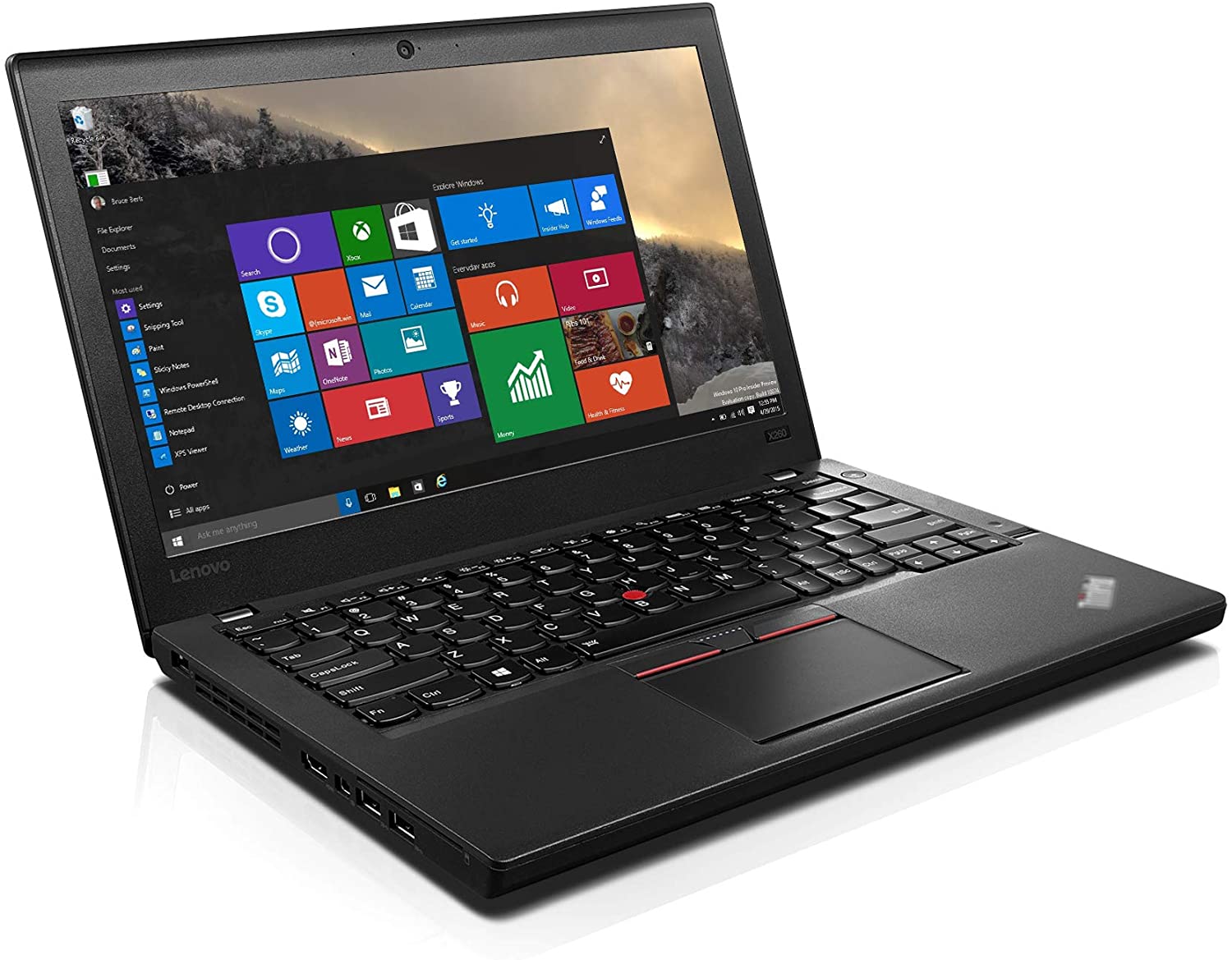 (SPECIAL OFFER) Refurbished Laptop Lenovo Thinkpad x250 Core i5 8GB+500GB+12.5" Windows 10 Notebook Black 12 inch