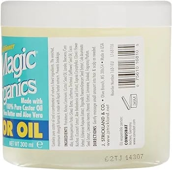 Blue magic castor oil hair conditioner.