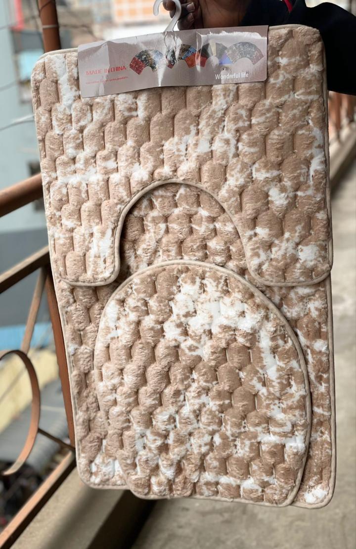 3 in 1 Toilet /Bathroom mats fluffy