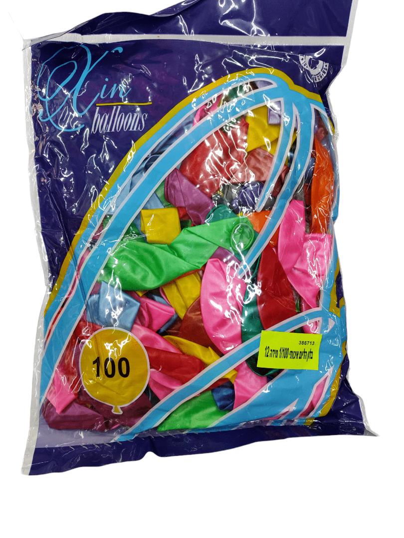 100pcs multi coloured balloons