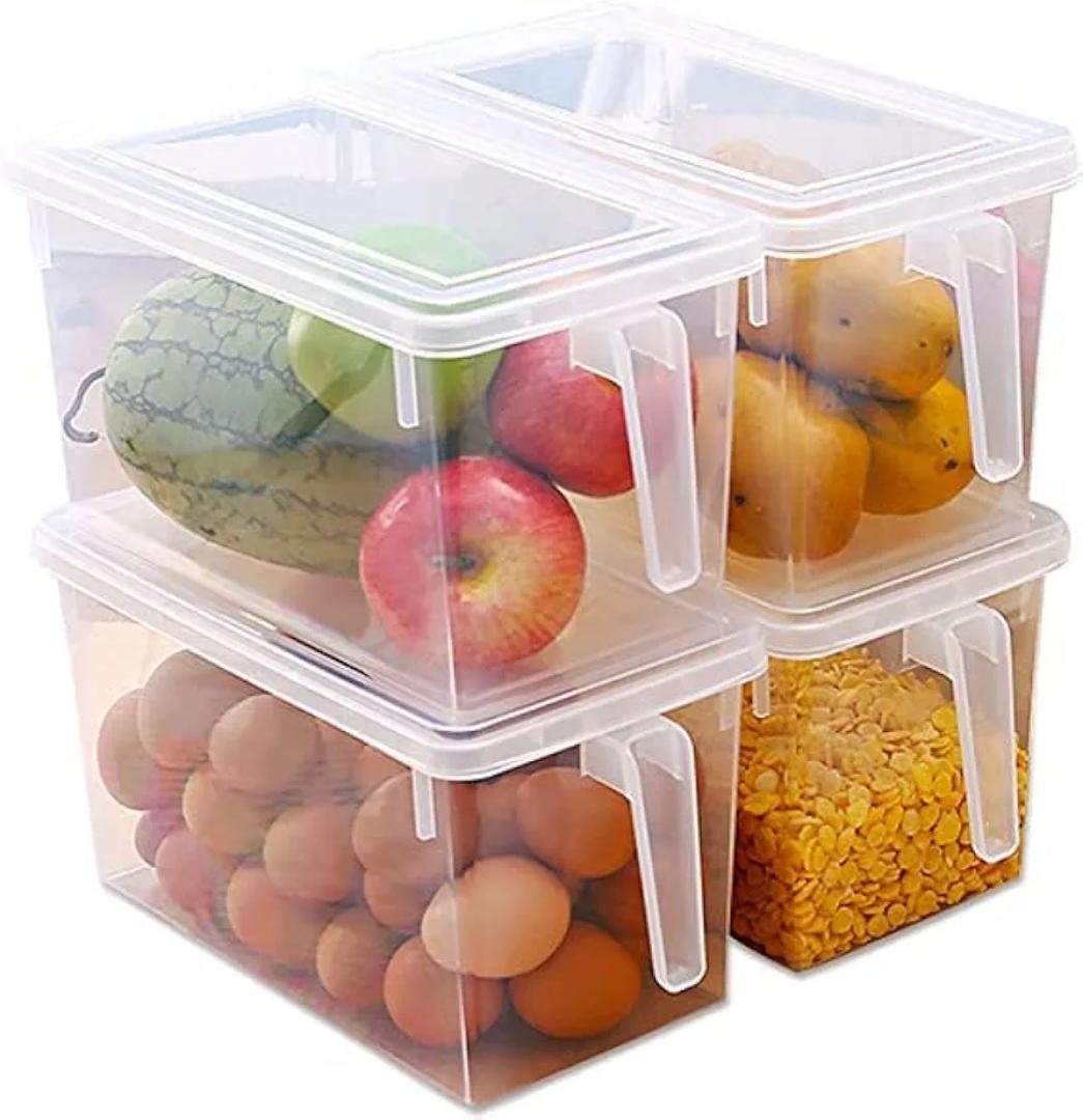 2 pcs Fridge food storage  containers plastic for fruits and cereals