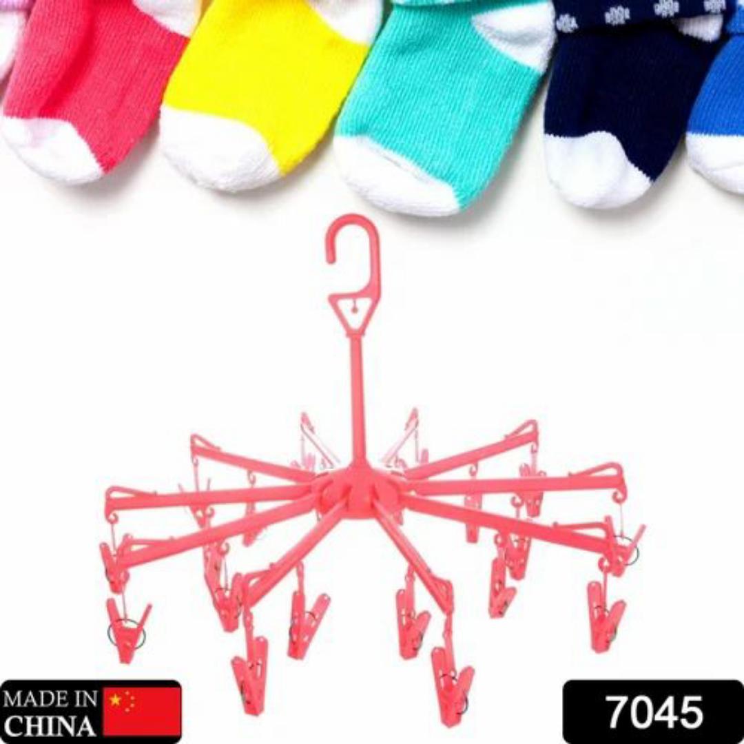 16 clip underwear and socks clothes hanger multicolour