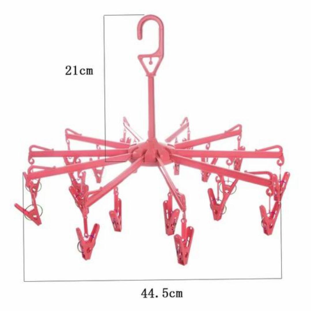16 clip underwear and socks clothes hanger multicolour