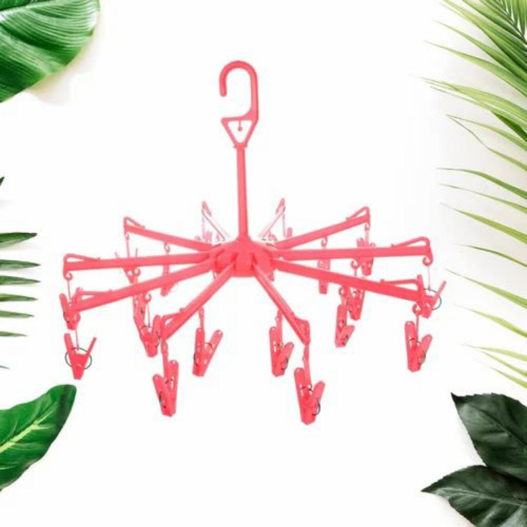 16 clip underwear and socks clothes hanger multicolour