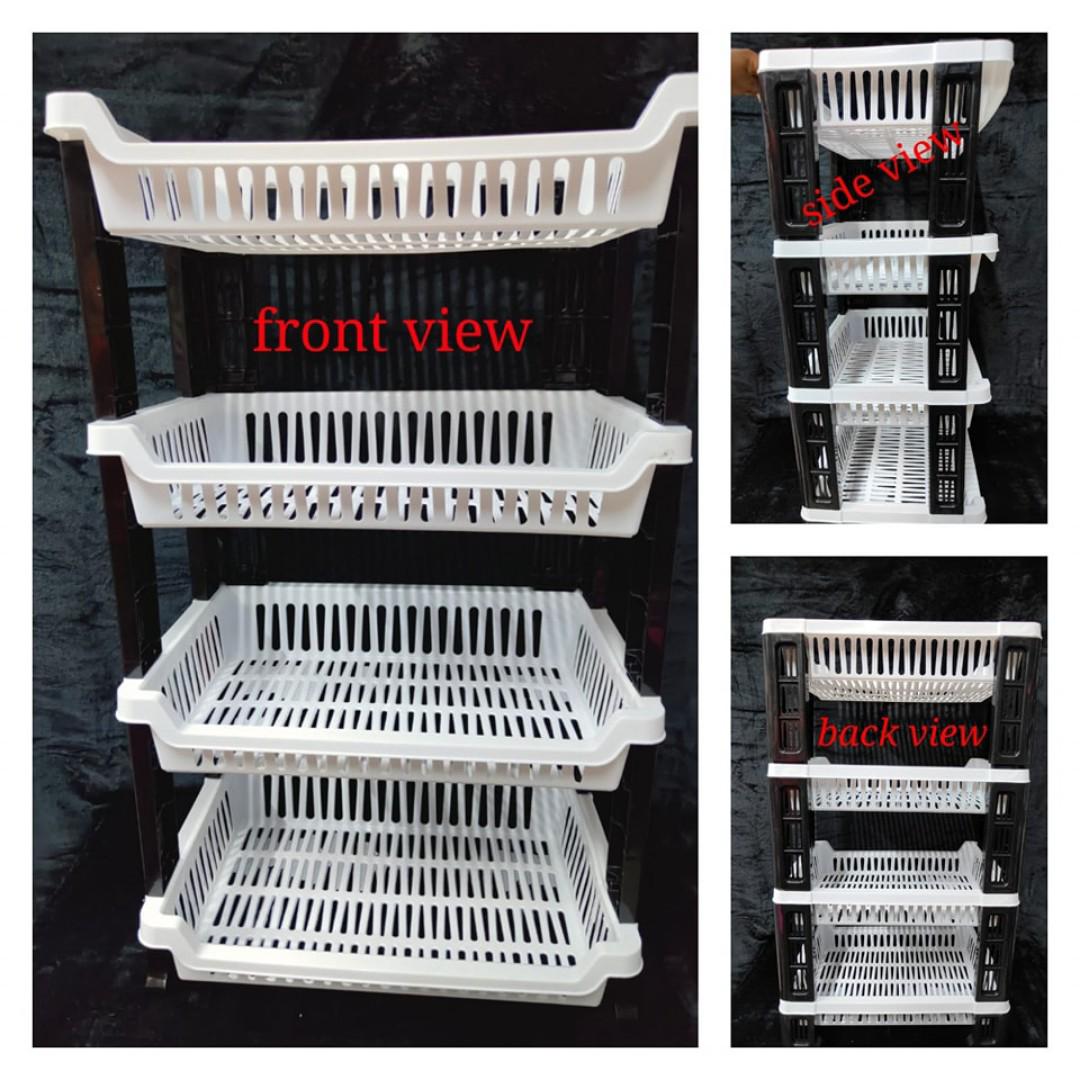 4 storey/Layer Multipurpose storage rack for Kitchen dishes/cutlery/fruits
