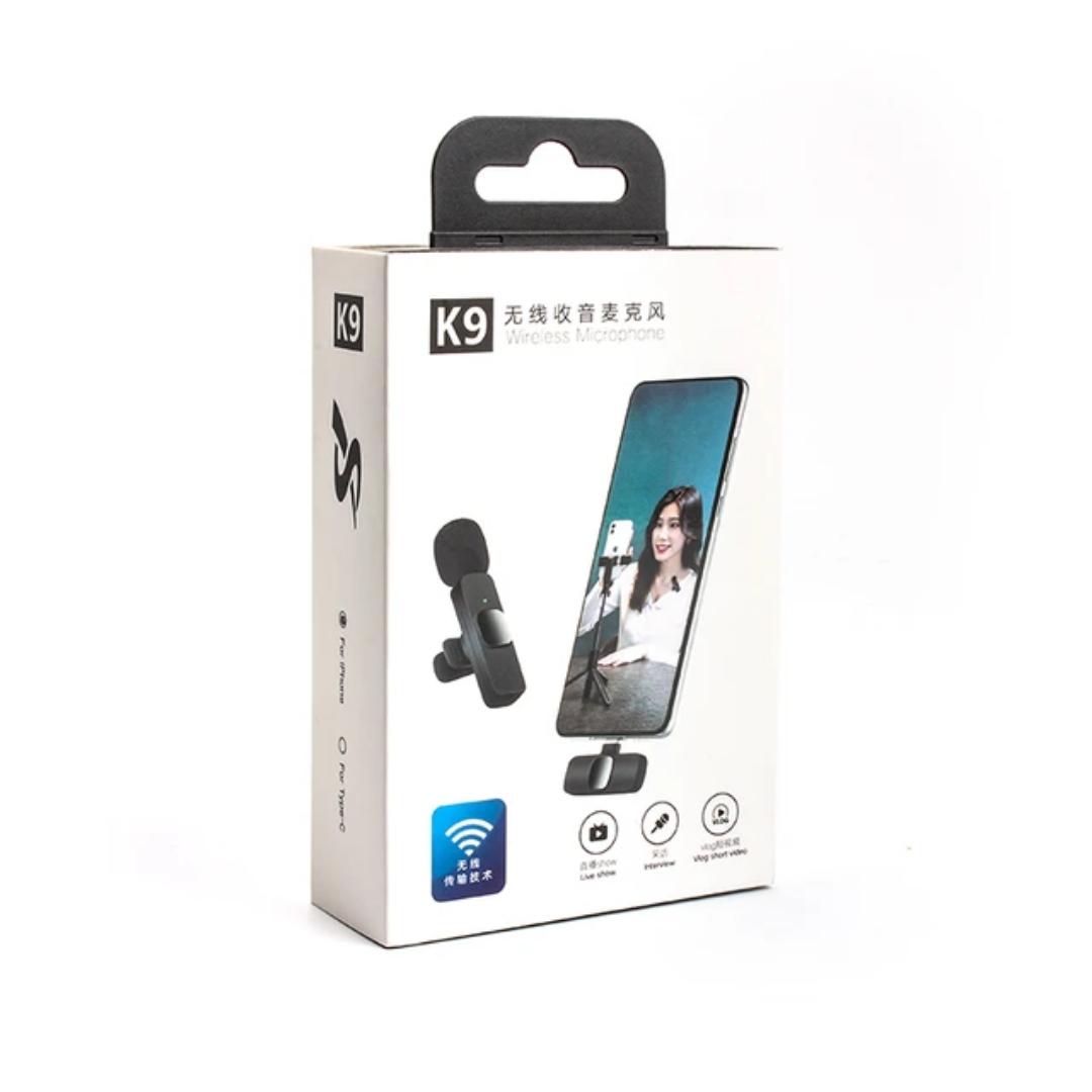 K9 Wireless Lavalier Microphone Studio Gaming for iPhone PC Computer Professional Mic Live Broadcast Mobile Phone PK M21
