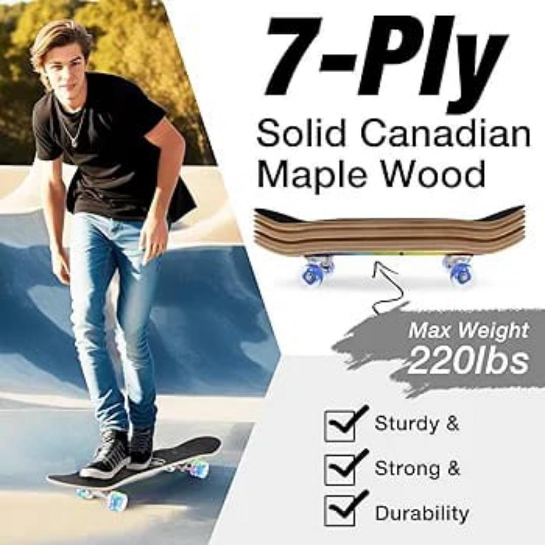 LED wheel skateboard adult size