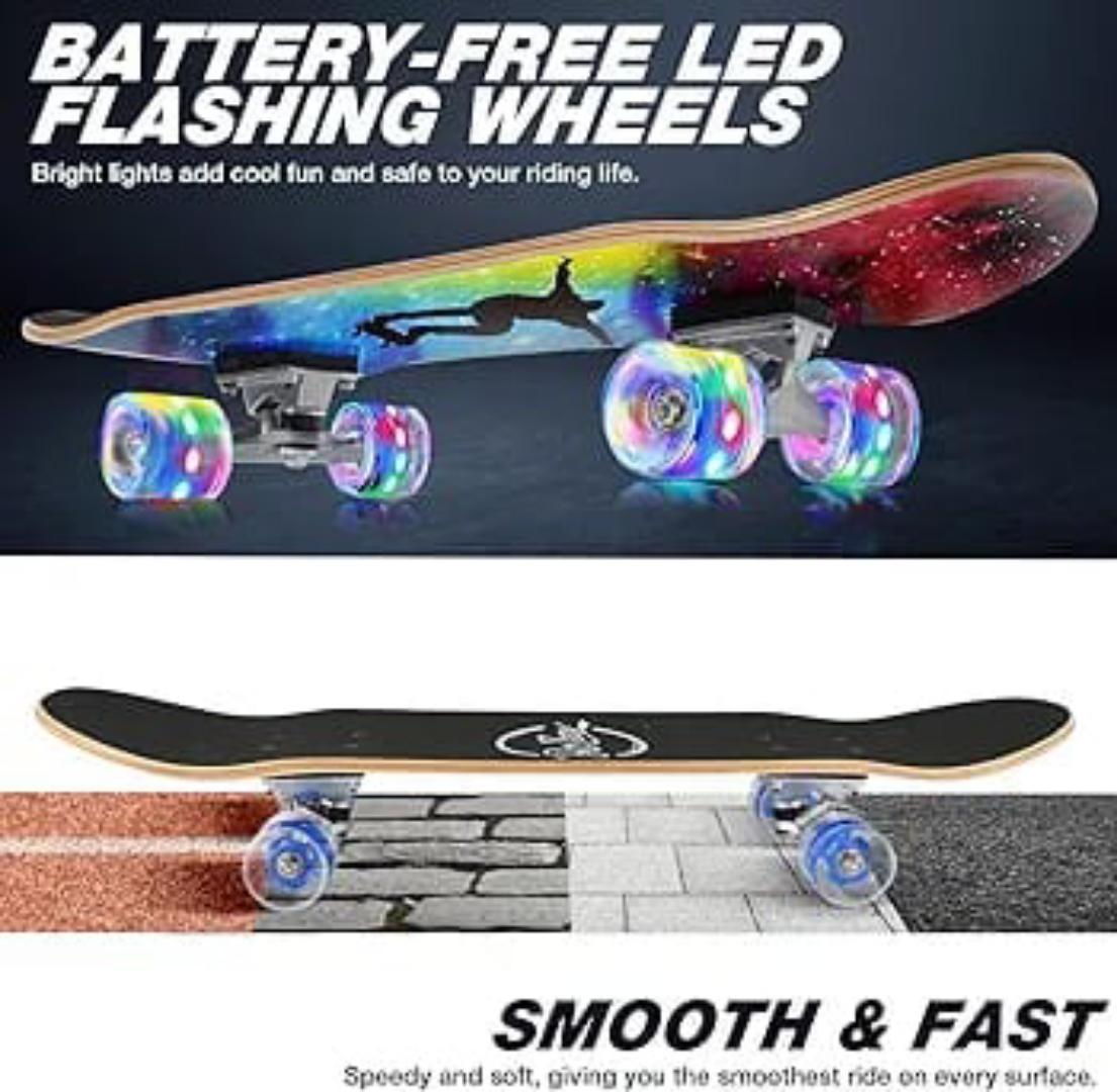LED wheel skateboard adult size