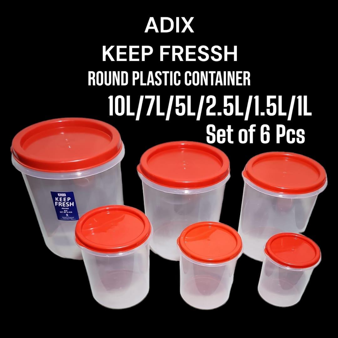 Adix food container set of 6 for cereal,flour ,sugar etc
