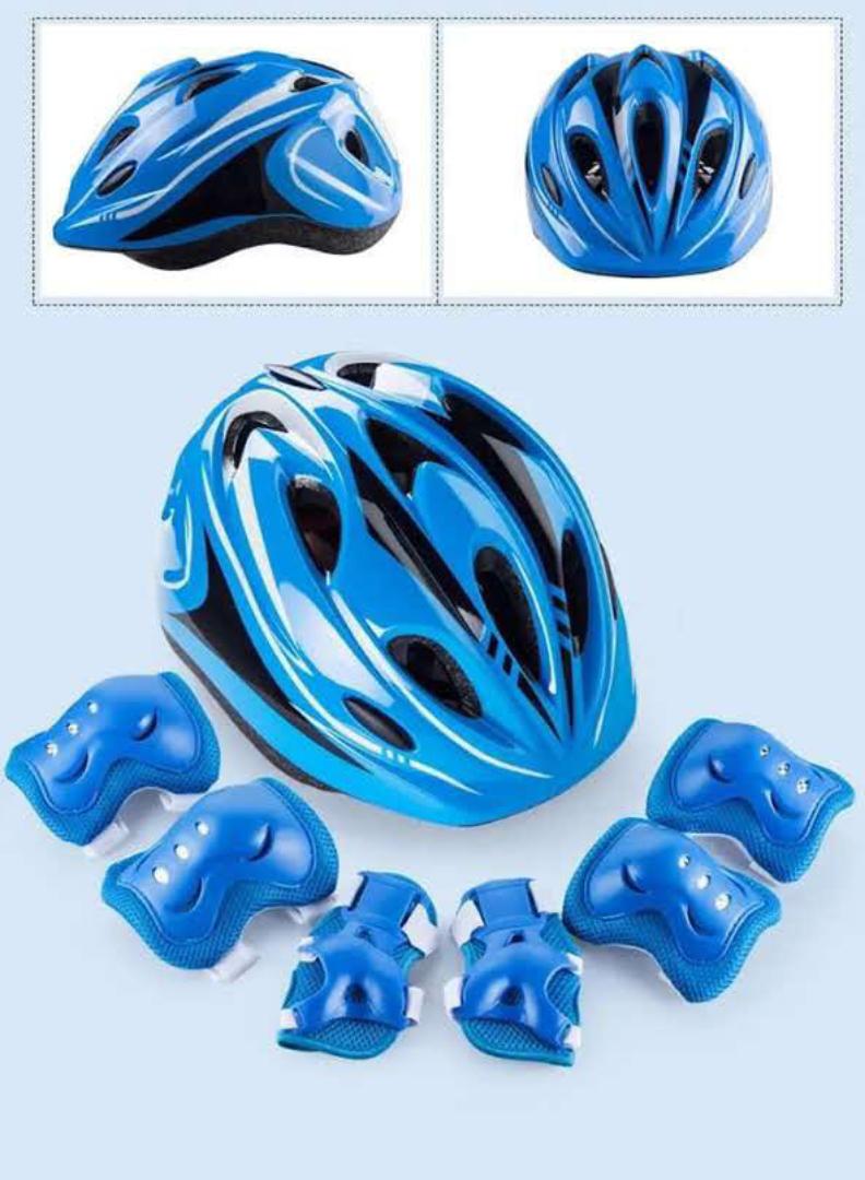 Set of 7 kids safety kit (   Hard Helmet plus guards)