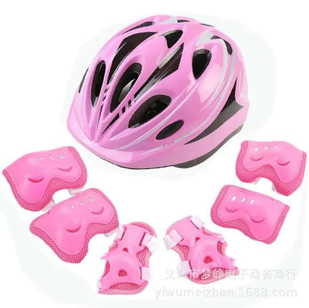 Set of 7 kids safety kit (   Hard Helmet plus guards)