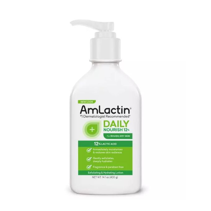 Amlactin Moisturizing Body Exfoliator and Lotion with 12% Lactic Acid