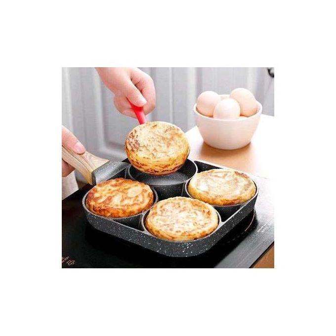 High Quality Heavy Granite Non-stick 4 Slot Pancake/egg Pan