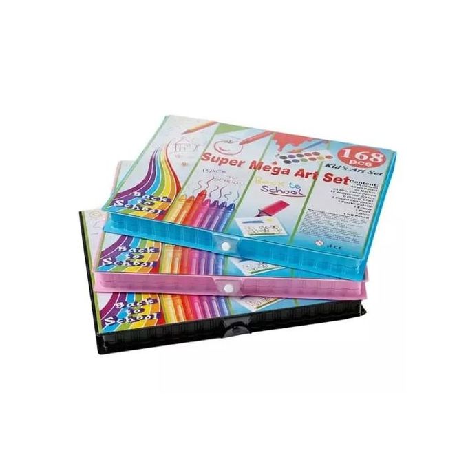 168 Pieces CBC Kids Drawing Set & Colourig Art Set- Blue