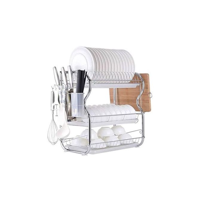Nunix 3 Layer Tier Stainless Dish Drying Rack