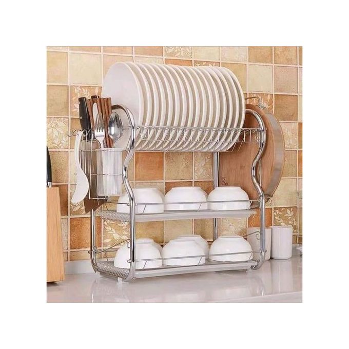 Nunix 3 Layer Tier Stainless Dish Drying Rack