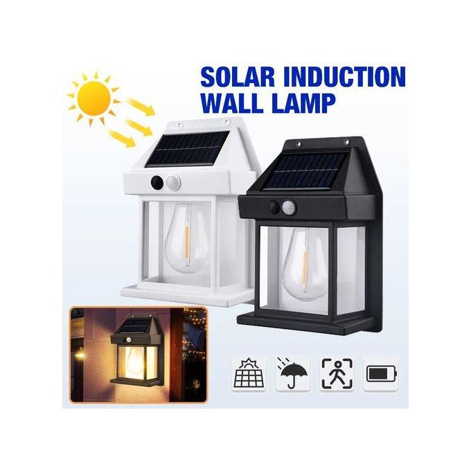 IP65 Solar Powered Lantern LED Door Fence Wall Light Outdoor Garden Lighting