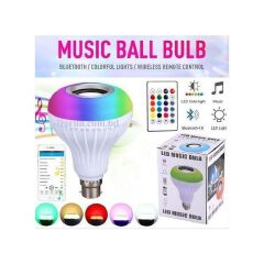 Bluetoothworld & Technology Bluetooth Music LED Bulb Multi Color Speaker