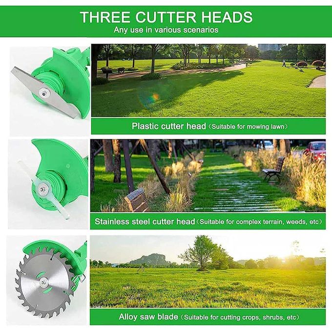 Cordless Electric Lawn Mower Foldable Adjustable Trimmer Efficient Garden Pruning Cutting Power Tools For Makita 18V Battery