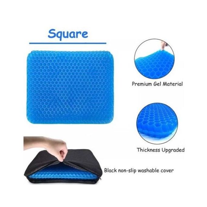 Gel Seat Breathable Cushion For Long Sitting In Wheelchair, Office Chair Reduce Hip Pain