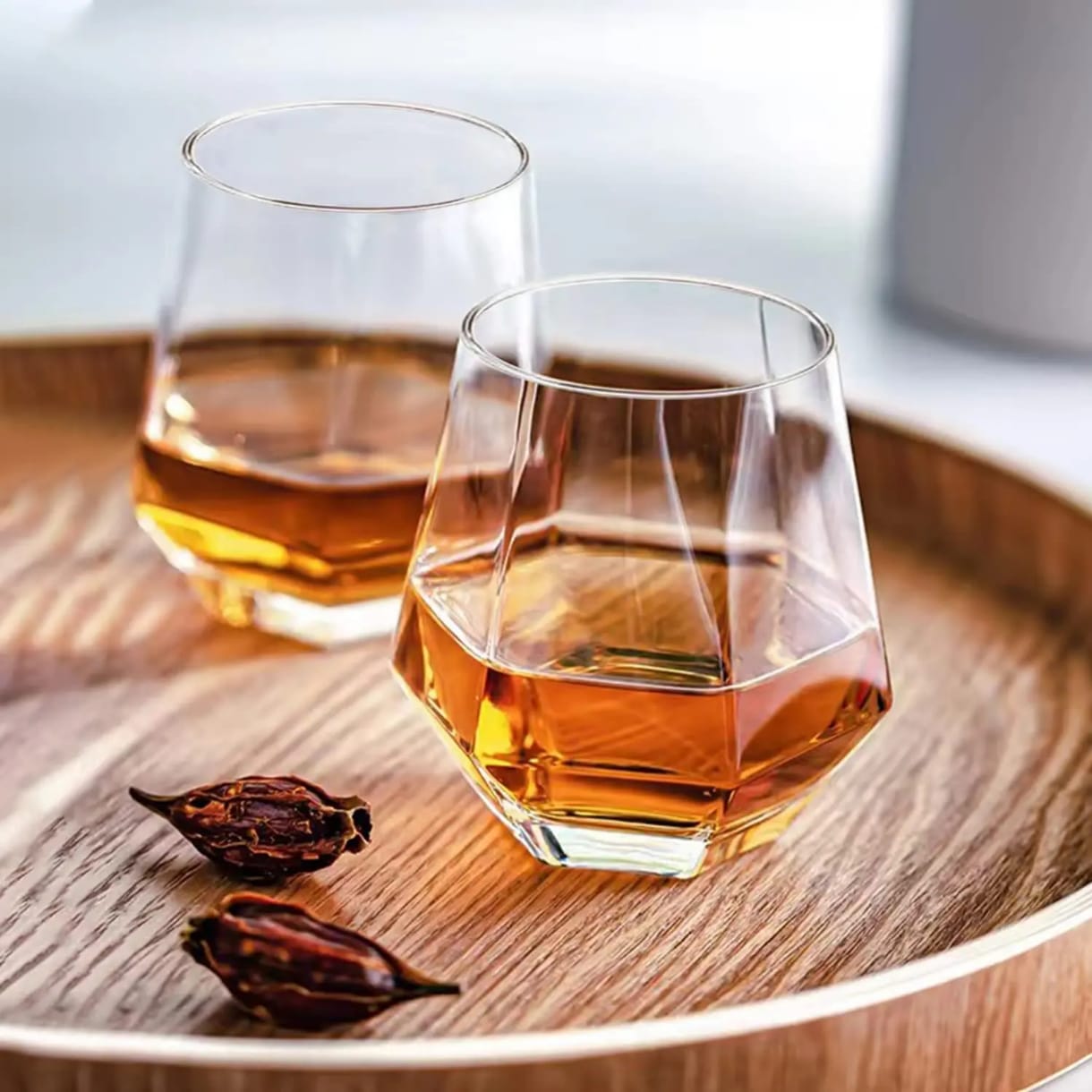 330ml hexagonal glasses