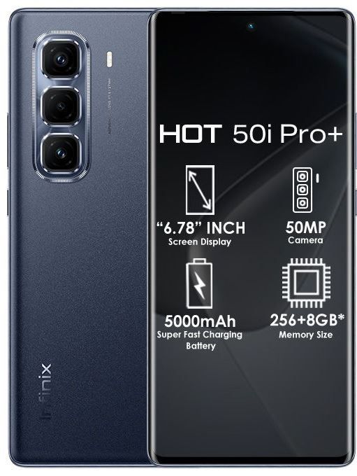 BRAND NEW Infinix Hot 50 Pro Plus' 6.78 CURVED SCREEN  inches"(8+8)16GB RAM+ 256 GB ROM' 5,000 mAh" Dual SIM