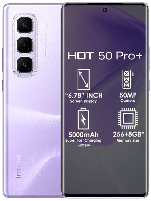 BRAND NEW Infinix Hot 50 Pro Plus' 6.78 CURVED SCREEN  inches"(8+8)16GB RAM+ 256 GB ROM' 5,000 mAh" Dual SIM