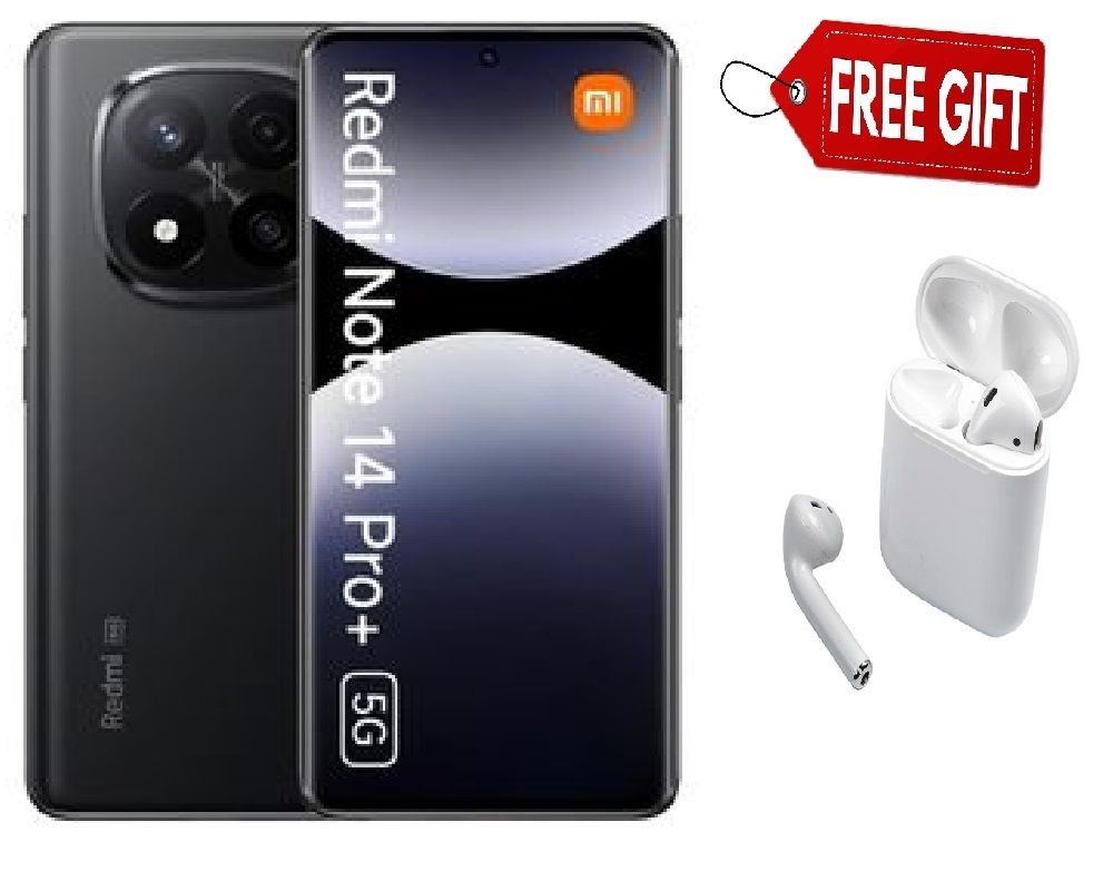 ON OFFER !! BRAND NEW XIAOMI XIAOMI Redmi Note 14 Pro+ 5G, 6.67", 512GB + 12GB RAM (Dual SIM), 5110mAh COMES WITH FREE  AIRPODS
