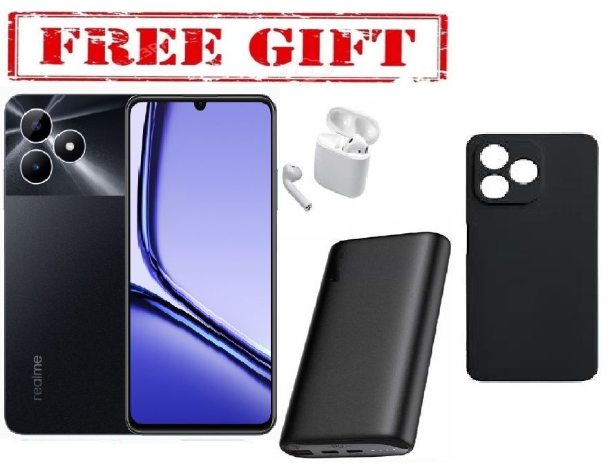 BRANDNEW!! Realme Note 50, 6.7", 256GB + 4GB RAM (Dual SIM), 5000mAh COMES WITH FREE GIFTS (AIRPODS + COVER + POWER BANK) )