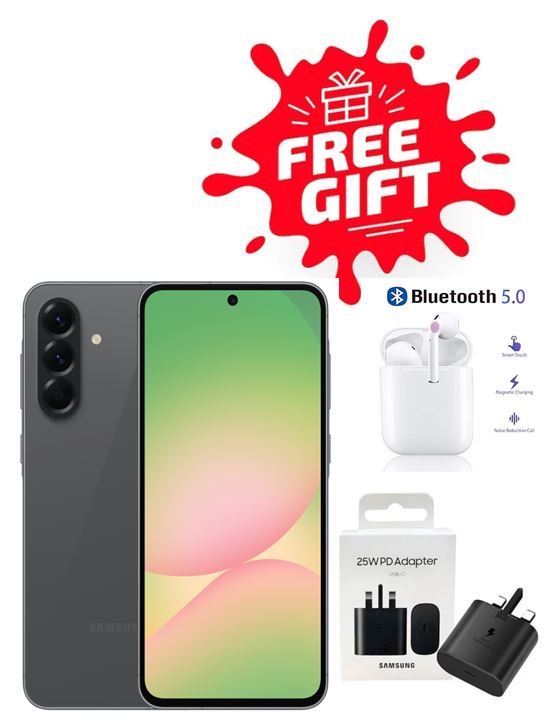 OFFER!!! BRAND NEW!! Samsung Galaxy A56 5G 6.7 " RAM 8GB + 256GB ROM (Dual SIM), 5000mAh Graphite FREE EARPODS + CHARGING BRICK