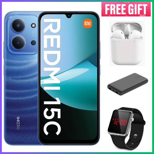 LIMITED OFFERS!!! BRAND NEW REDMI 15C 128/256GB ROM + 8GB/16 RAM EXPANDABLE 6.9'' LCD 50MP Main Camera 8MP selfie camera 6000mAh 33W Fast Charger Android 15 Side Fingerprint -Smartphones