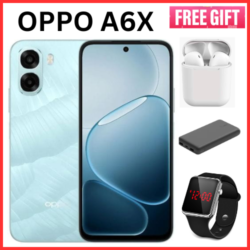 NEW ARRIVALS!!!! BRAND NEW OPPO A6X 4GB RAM + 64GB ROM, 6.75" 120Hz HD+ Display, 6100mAh Battery, 45W Fast Charge, Dual SIM with Side Fingerprint, 13MP Rear and 5MP Front Camera Phone Smartphone.