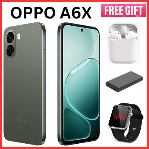 NEW ARRIVALS!!!! BRAND NEW OPPO A6X 4GB RAM + 64GB ROM, 6.75" 120Hz HD+ Display, 6100mAh Battery, 45W Fast Charge, Dual SIM with Side Fingerprint, 13MP Rear and 5MP Front Camera Phone Smartphone.