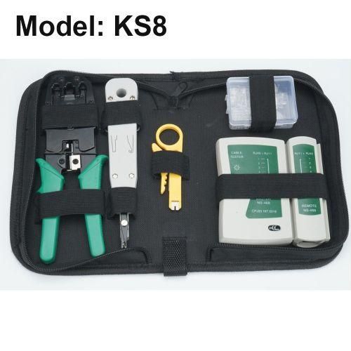 Toolkit Lan Tester RJ45 Crimping Pliers Portable LAN Network Repair Tool Kit Cable Tester AND Plier Crimp Crimper Clamp