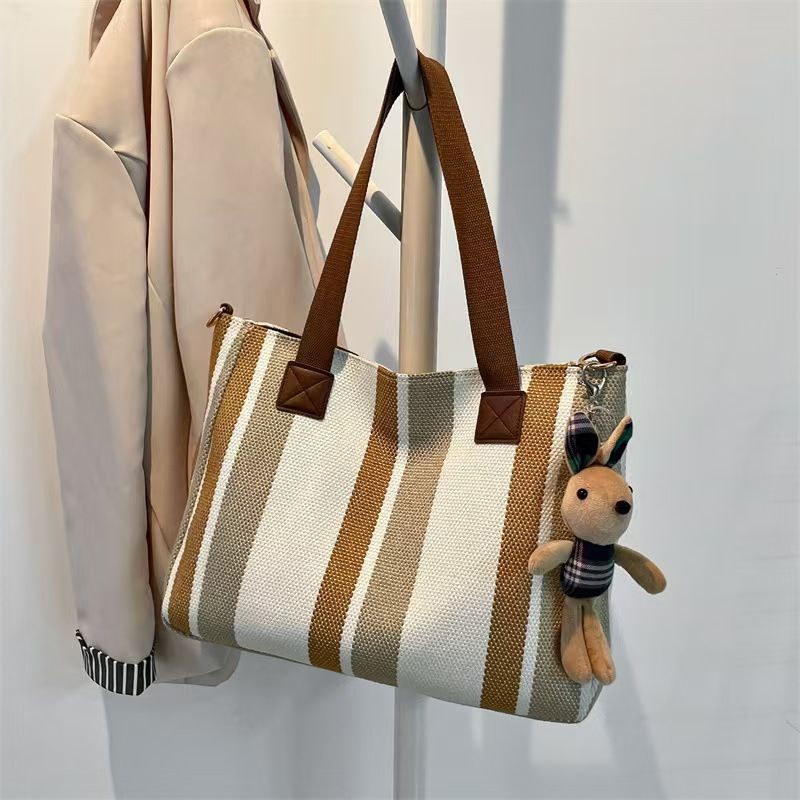 Mori Department Large Capacity Oblique SWpan Canvas Bag Women's New Fashion Daily All-in-one Shoulder Bag Class Commuting Tote Bag Whole Network Quality First Price Lowest