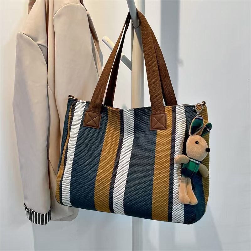 Mori Department Large Capacity Oblique SWpan Canvas Bag Women's New Fashion Daily All-in-one Shoulder Bag Class Commuting Tote Bag Whole Network Quality First Price Lowest