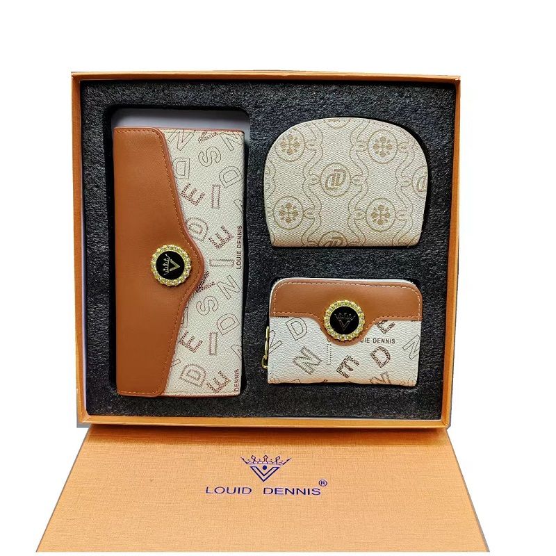 2024 The Web's Most Stylish 3-piece Gift Set With Money Bag, Card Bag And Long Purse For Women's New Year Gift For Women's Birthday Gift For Women's Clutch Bag For The Web's First Quality Lowest