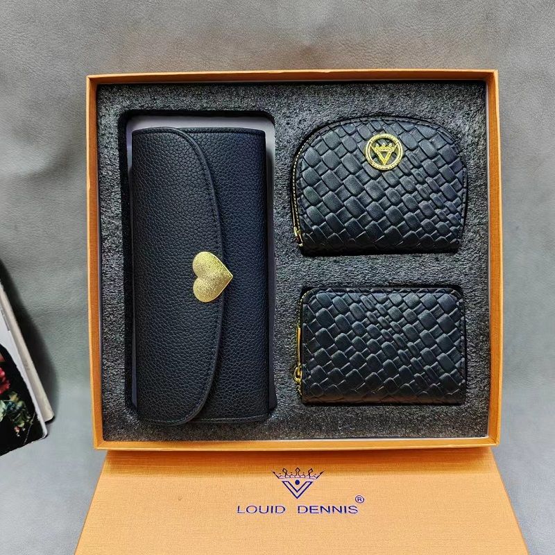 2024 The Web's Most Stylish 3-piece Gift Set With Money Bag, Card Bag And Long Purse For Women's New Year Gift For Women's Birthday Gift For Women's Clutch Bag For The Web's First Quality Lowest