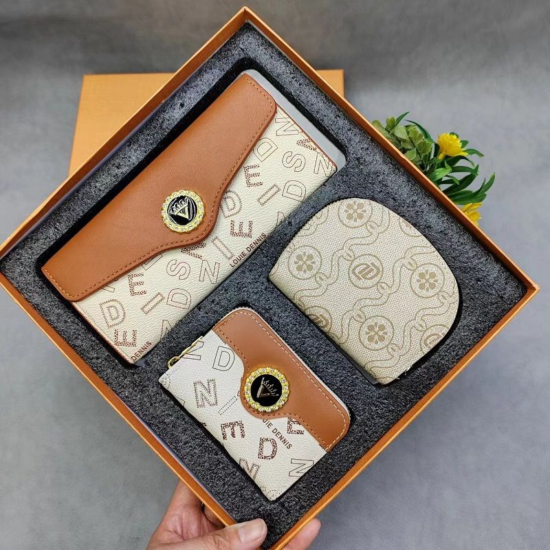 2024 The Web's Most Stylish 3-piece Gift Set With Money Bag, Card Bag And Long Purse For Women's New Year Gift For Women's Birthday Gift For Women's Clutch Bag For The Web's First Quality Lowest