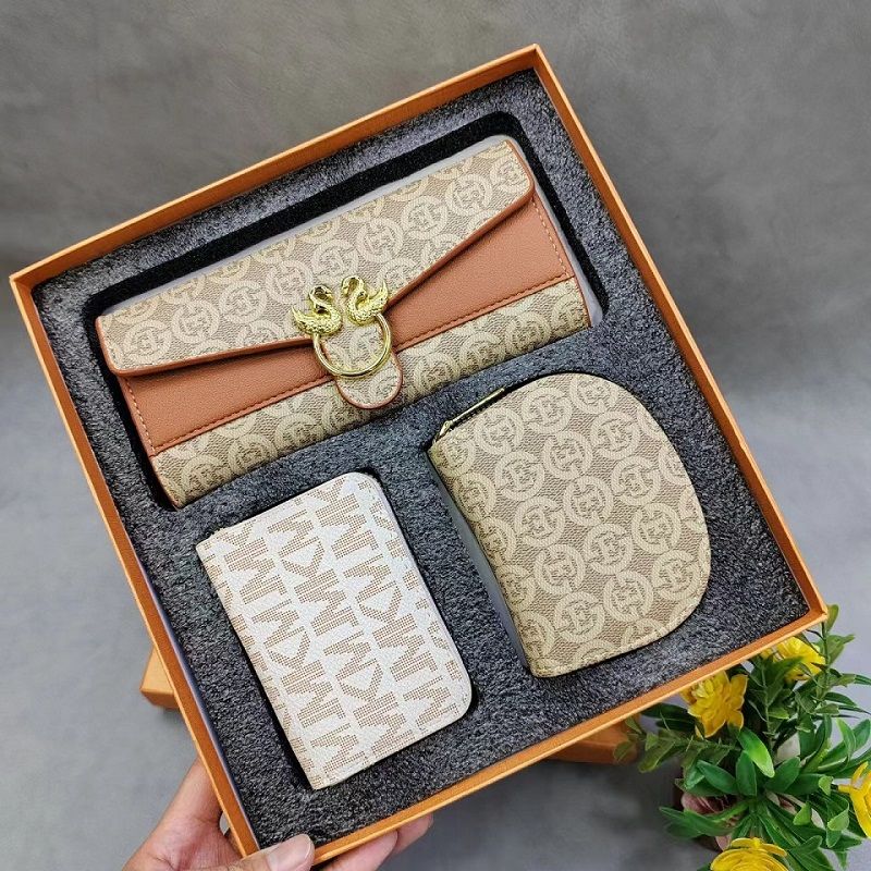 2024 The Web's Most Stylish 3-piece Gift Set With Money Bag, Card Bag And Long Purse For Women's New Year Gift For Women's Birthday Gift For Women's Clutch Bag For The Web's First Quality Lowest